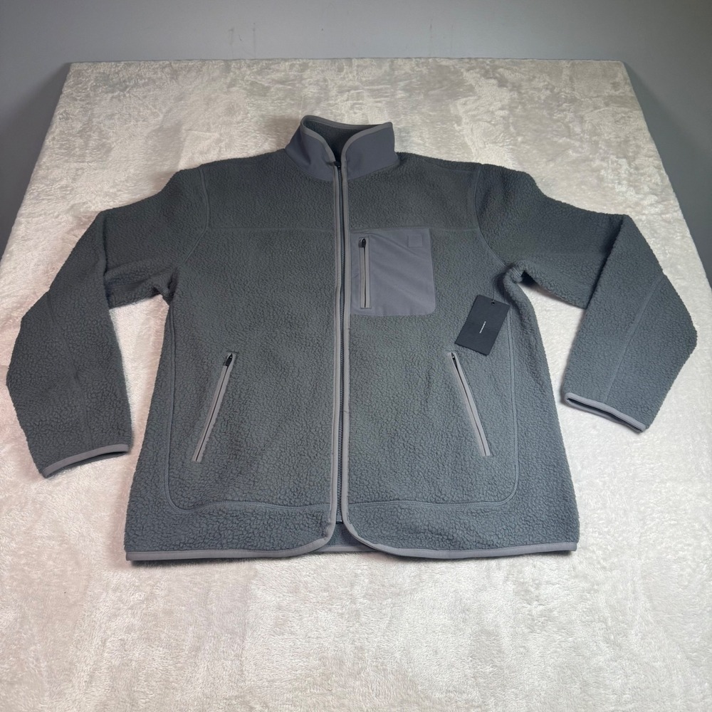 NWT Ten Thousand Mens Sherpa Tech Jacket Irongate Grey Large $150 MSRP